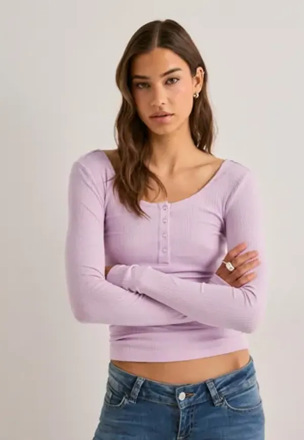 Pieces - Rosa - Pckitte Ls Top Noos Bc