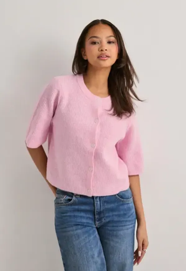 Pieces - Rosa - Pcsilly Ss O-Neck Knit Cardigan Noo