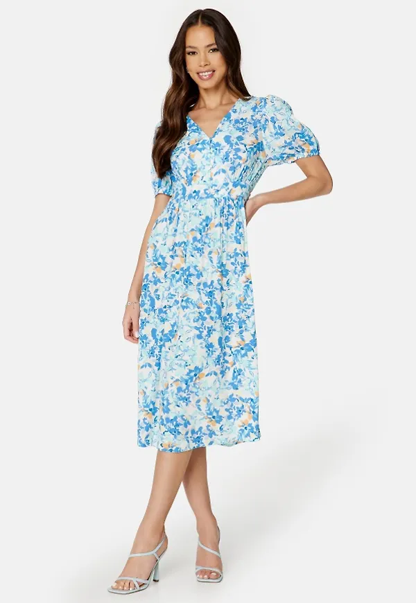 Pieces Sandy SS Midi Dress Tanager Turquoise A S