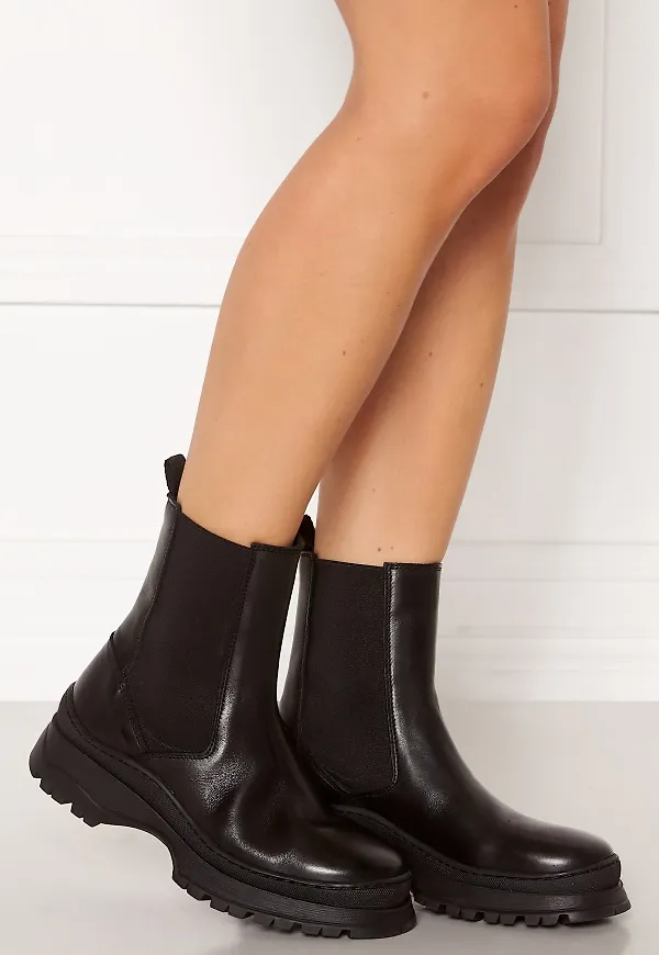 Pieces Selione Leather Boot Black 41
