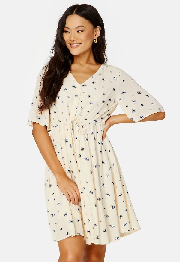 Pieces Shea SS Short Dress Granada Sky AOP:Flow XL