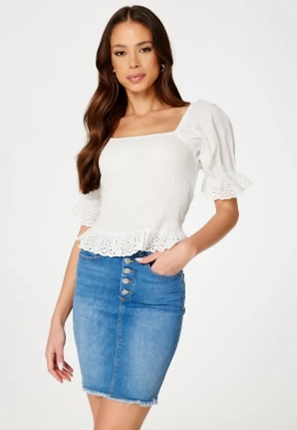 Pieces Sia SS Top Cloud Dancer XL