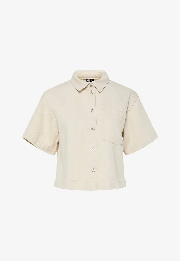 pieces - Skjorta pcSavanna SS Shirt - Beige