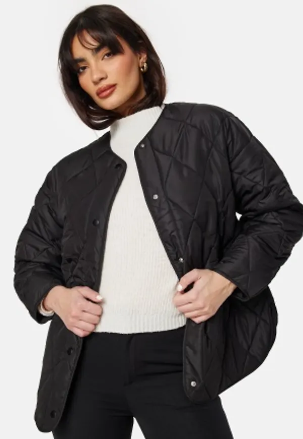 Pieces Stella Quilted Jacket Black XS