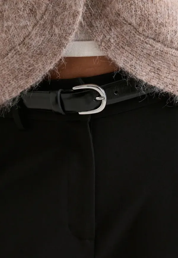 Pieces - Svart - Pcestina Leather Jeans Belt Noos