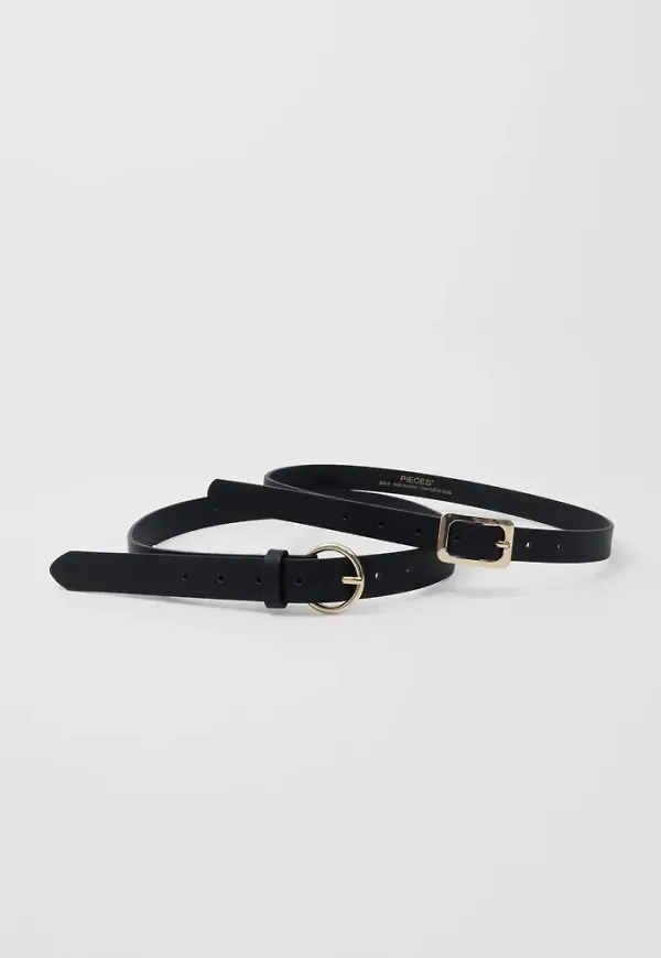 Pieces - Svart - Pcjilane 2-Pack Jeans Belt