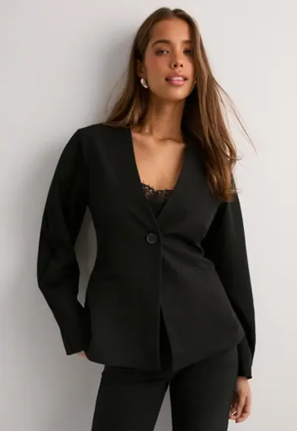 Pieces - Svart - Pckamil Ls Fitted Blazer Noos Bc