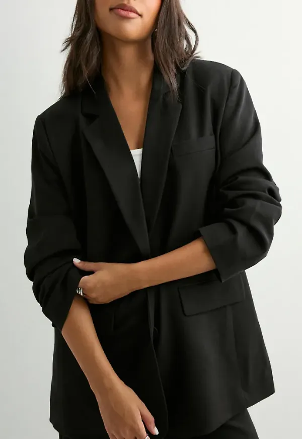 Pieces - Svart - Pckamil Ls Loose Blazer Noos Bc