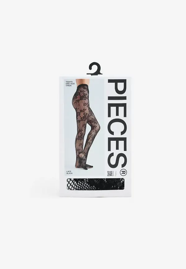 Pieces - Svart - Pcrane Jacquard Tights