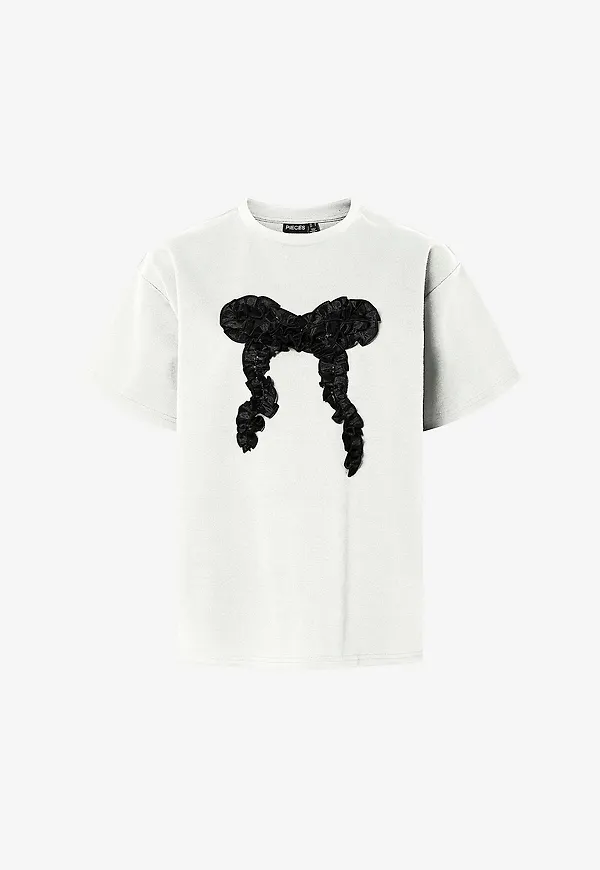 pieces - T-shirt pcMaudelle - Vit