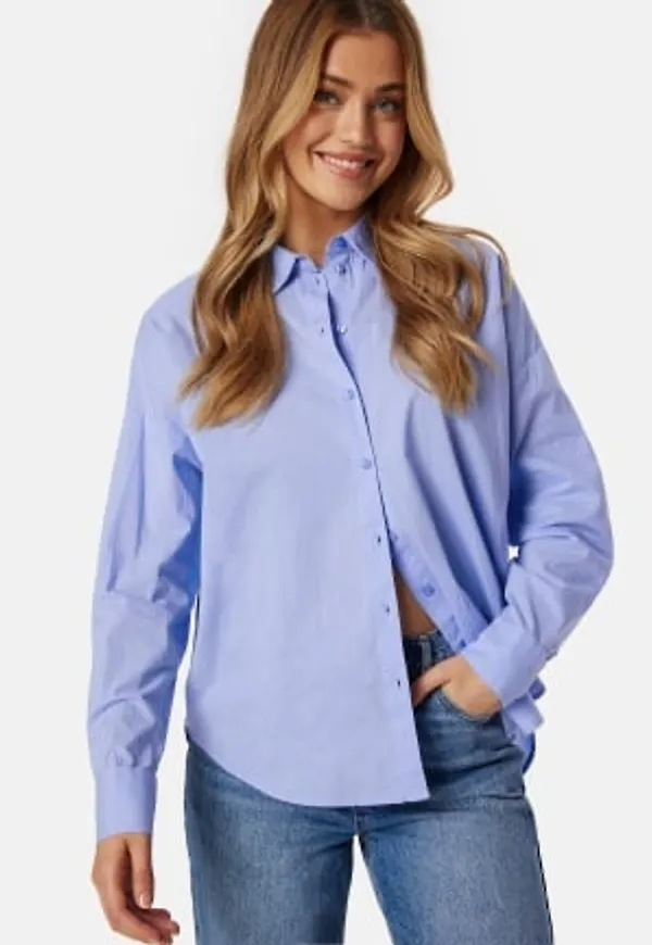 Pieces Tanne LS Loose Shirt Hydrangea XS