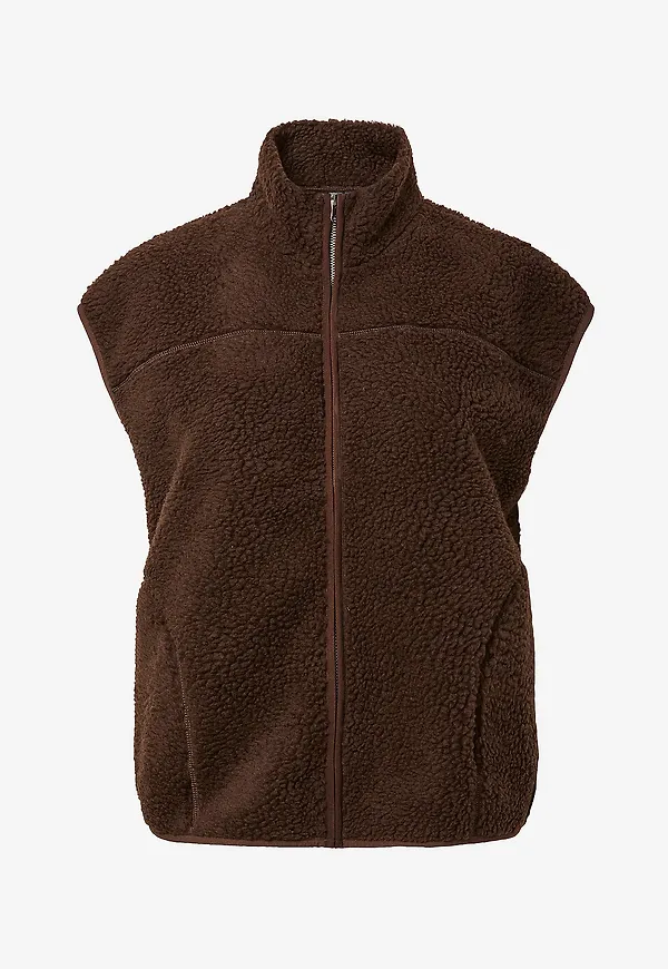 pieces - Teddyväst pcSadia Teddy Vest - Brun