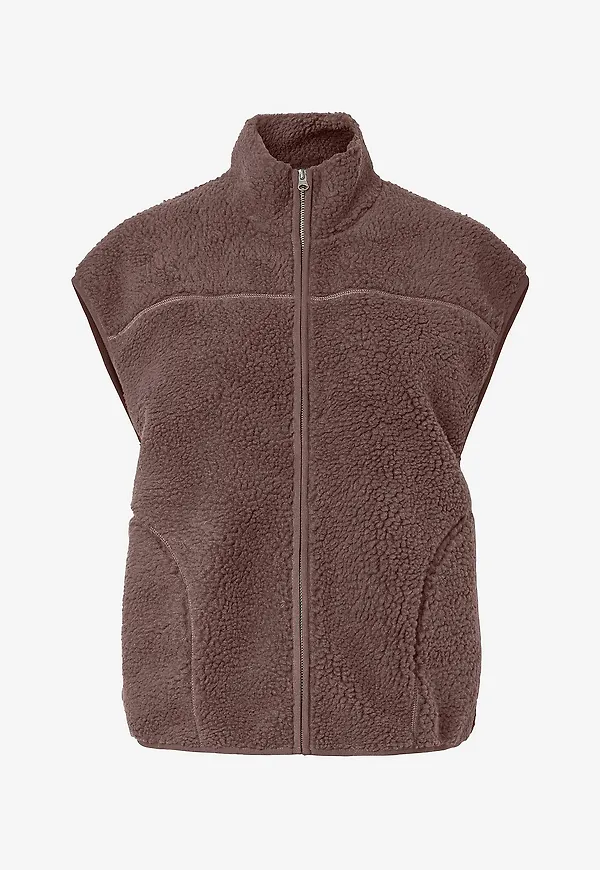 pieces - Teddyväst pcSadia Teddy Vest - Brun
