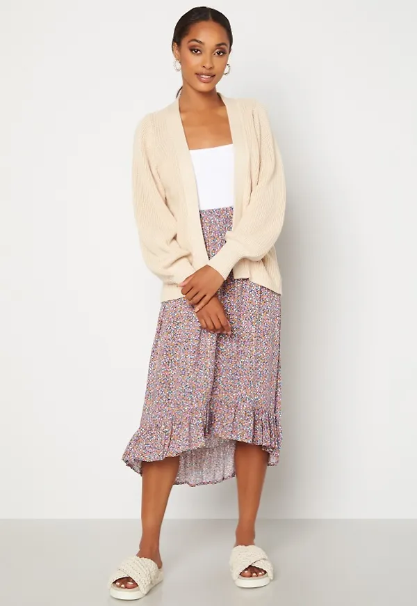 Pieces Timberly HW Midi Skirt Deep Ultramarine AOP XS