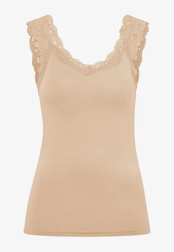 pieces - Topp pcBarbera Lace Top - Natur