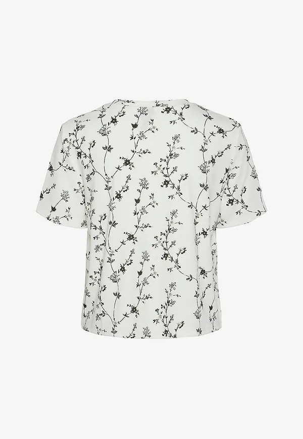 pieces - Topp pcKilma SS Tee - Vit