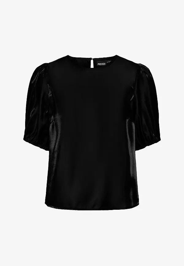 pieces - Topp pcRomy SS Top BC - Svart