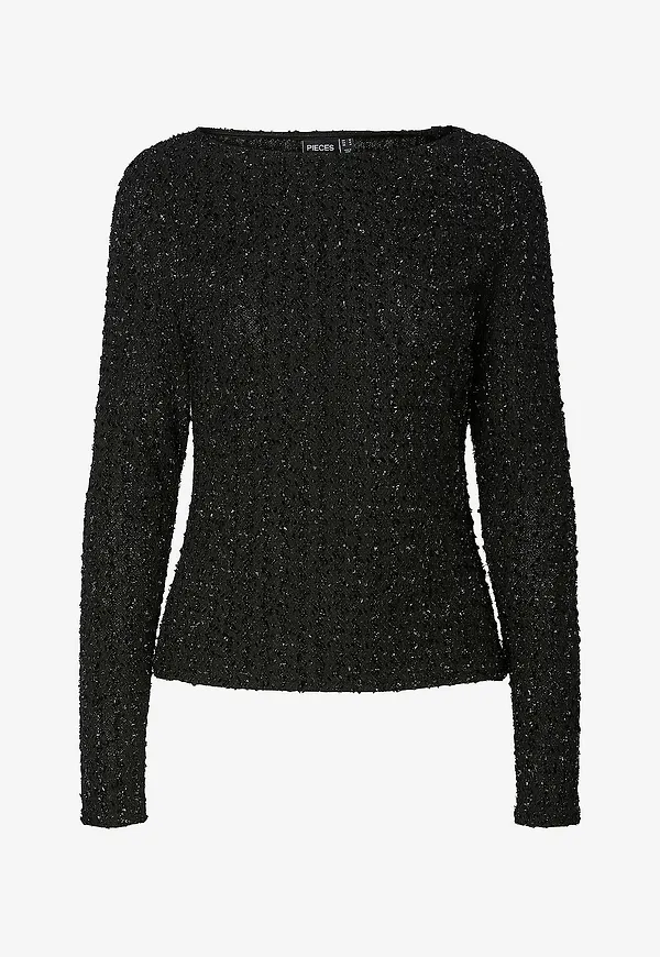 pieces - Topp pcRuth LS Top - Svart