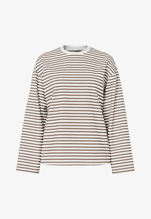 pieces - Topp pcSadie LS Top - Vit