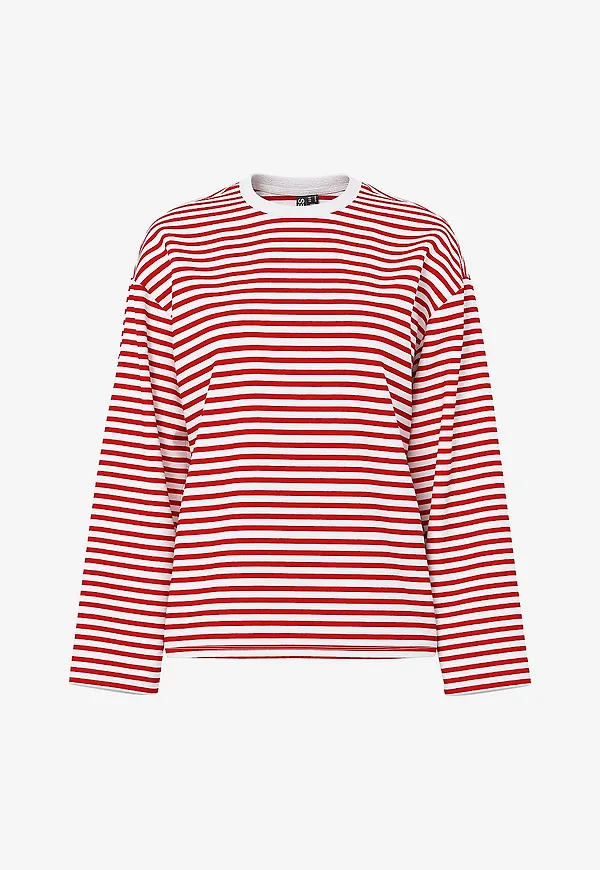pieces - Topp pcSadie LS Top - Vit