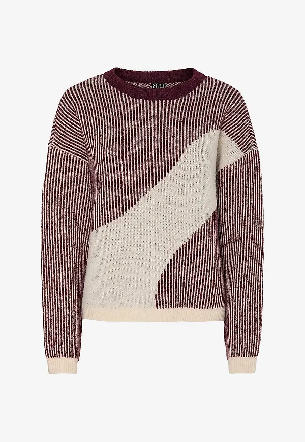 pieces - Tröja pcLinna O-neck Loose Knit Pwp BC - Röd