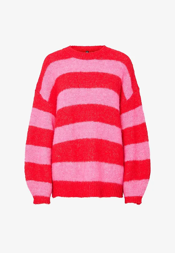 pieces - Tröja pcRasmine LS Oneck Knit Pwp BC - Röd