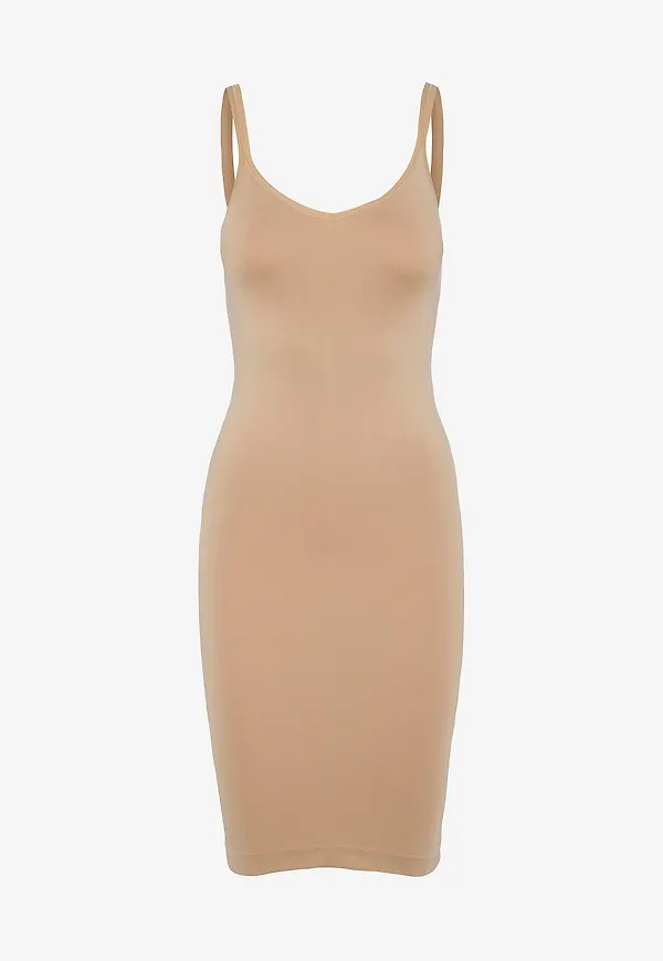pieces - Underklänning pcBallroom Long Singlet BC - Brun