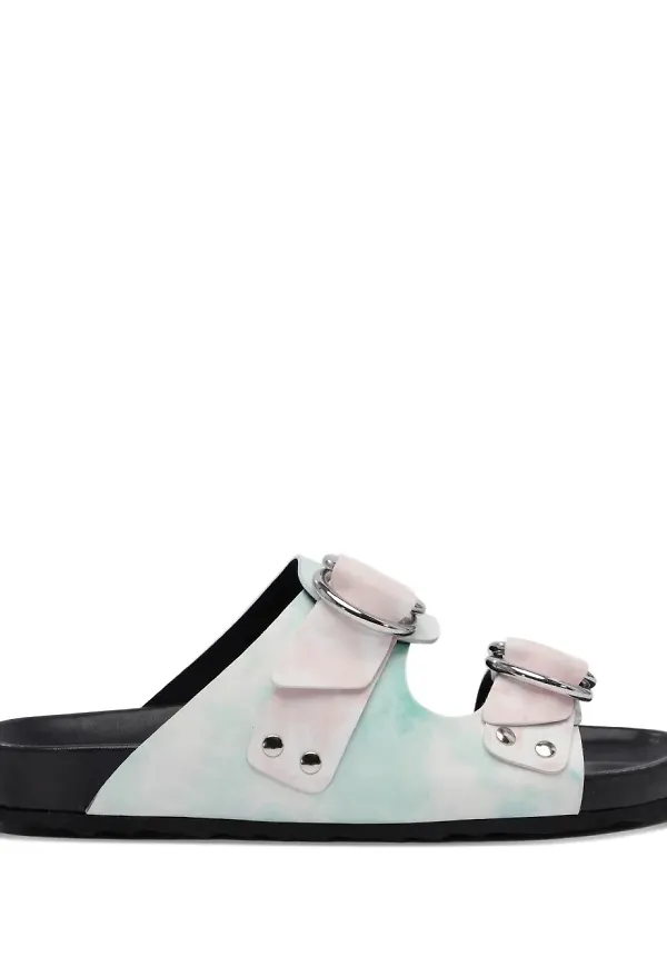 Pierre Hardy Beach Ridider batikfärgade sandaler - Grön