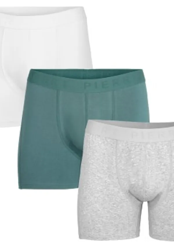 Pierre Robert Kalsonger 3P For Men Boxers Blå/Grå ekologisk bomull Small Herr