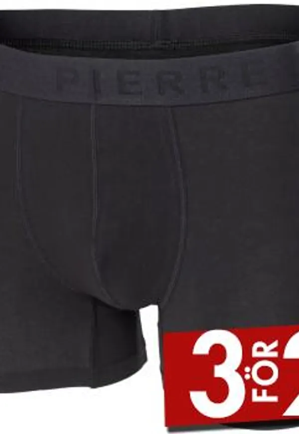 Pierre Robert Kalsonger For Men Cotton Boxer Svart ekologisk bomull Medium Herr