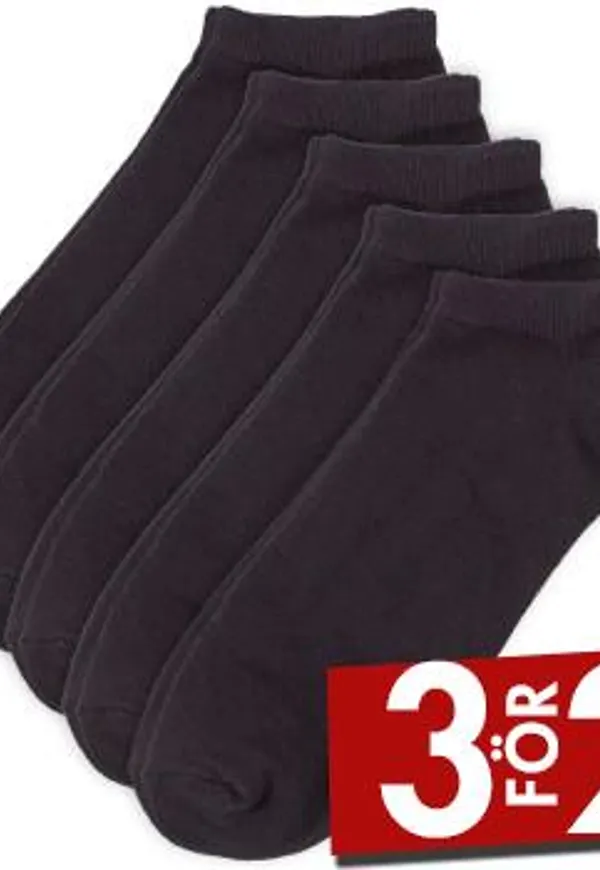Pierre Robert Strumpor 5P Low Cut Socks Svart Strl 41/45