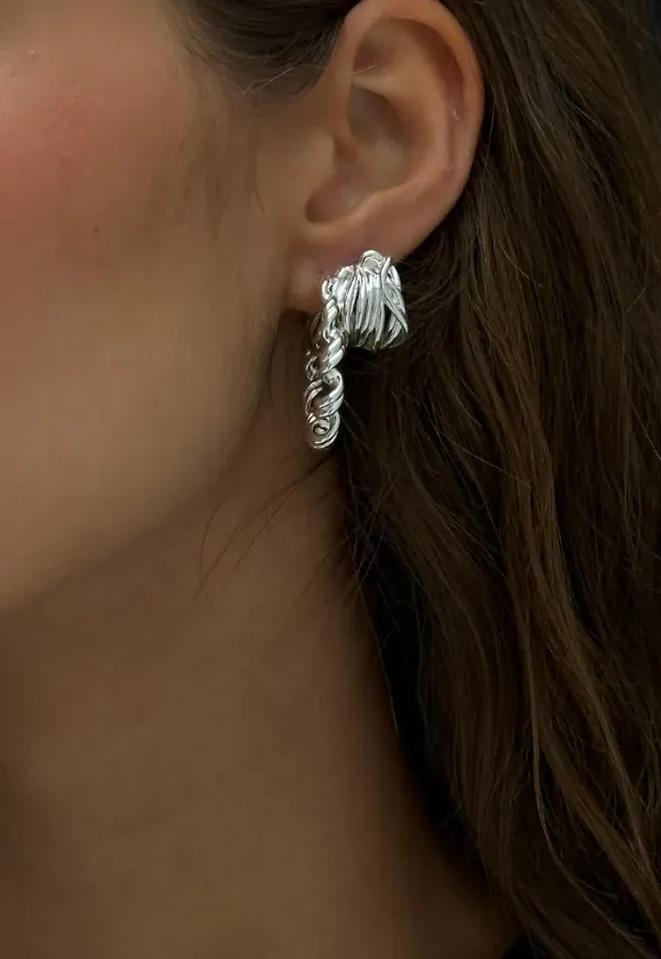 Pilgrim - Silver - PAMELA Recycled Earrings