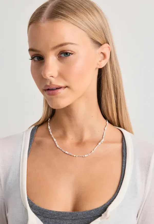 Pilgrim - Silver - Sloan Pearl Necklace