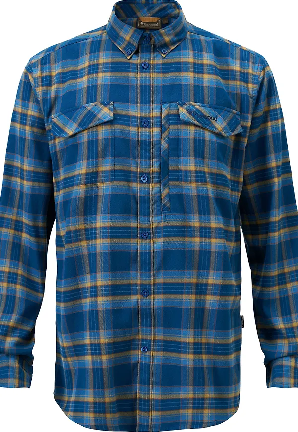 Pinewood Men's Abisko Hiking Flanell Shirt D.Azur Blue