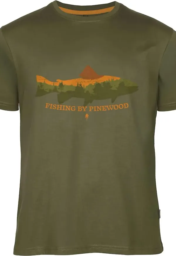 Pinewood Men's Fish T-Shirt Green