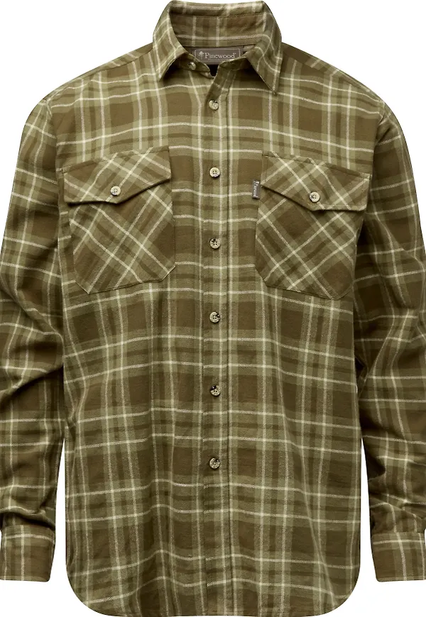Pinewood Men's Härjedalen Shirt Olive Green