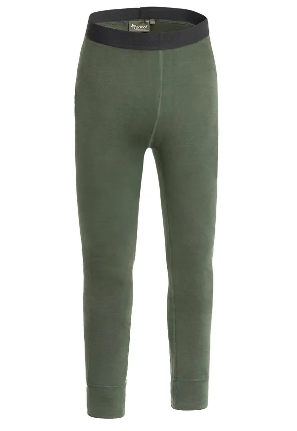 Pinewood Women's Abisko Merino Base Layer Pants Dark Moss Green