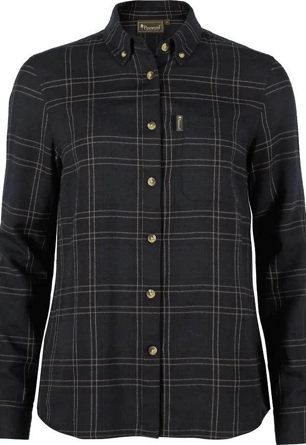 Pinewood Women's Finnveden Forest Flannel Shirt D.navy/black