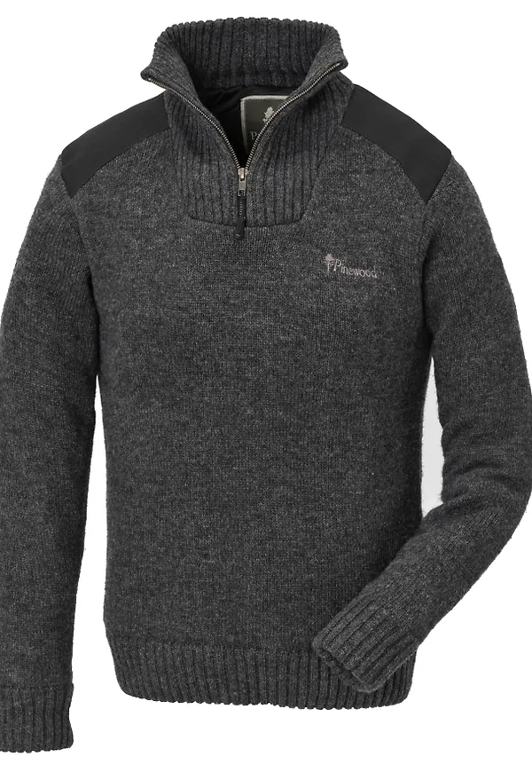 Pinewood Women's Hurricane Sweater Dark Grey Melange