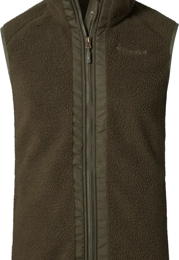 Pinewood Women's Pinewood Pile Fleece Vest Moss Green