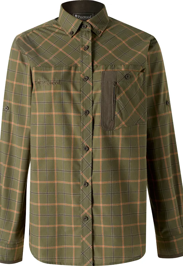 Pinewood Women's Wolf Shirt Green/terracotta