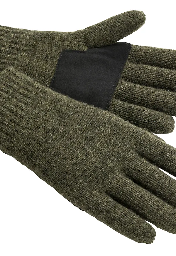 Pinewood Wool Glove Moss Green Melange