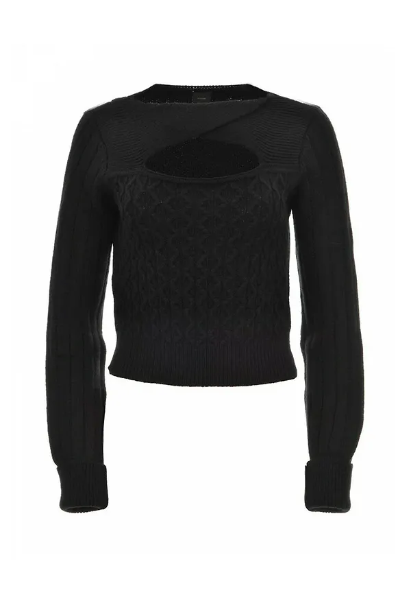 Pinko - Stickade tröjor & koftor - Svart - Dam - Storlek: L,M,S