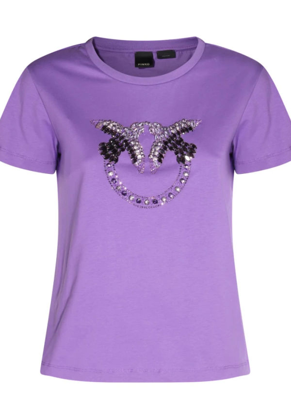 Pinko - T-shirts - Lila - Dam - Storlek: L,M,S