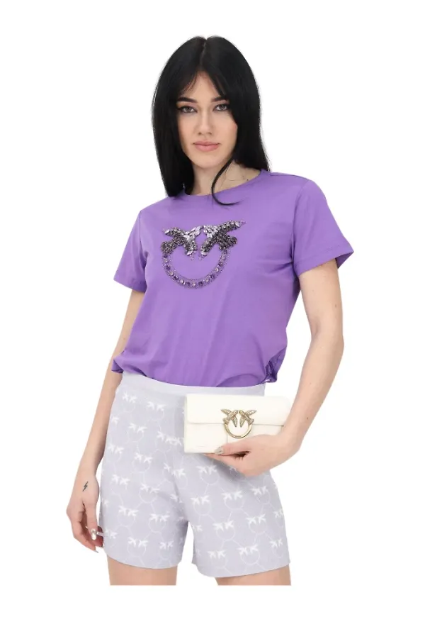 Pinko - T-shirts - Lila - Dam - Storlek: L,M,S,Xs