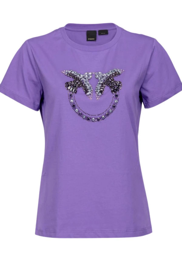 Pinko - T-shirts - Lila - Dam - Storlek: Xl,L,M,S,Xs