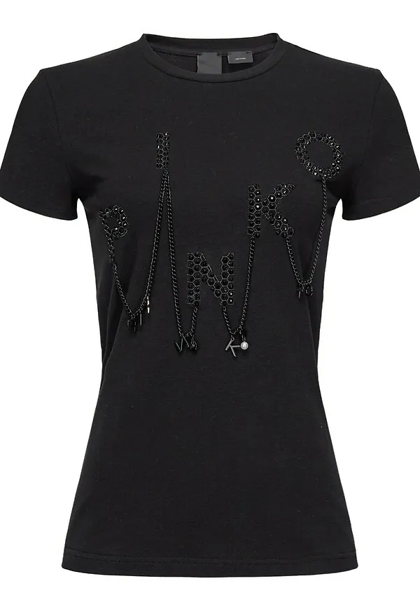 Pinko - T-shirts - Svart - Dam - Storlek: M,S,Xs