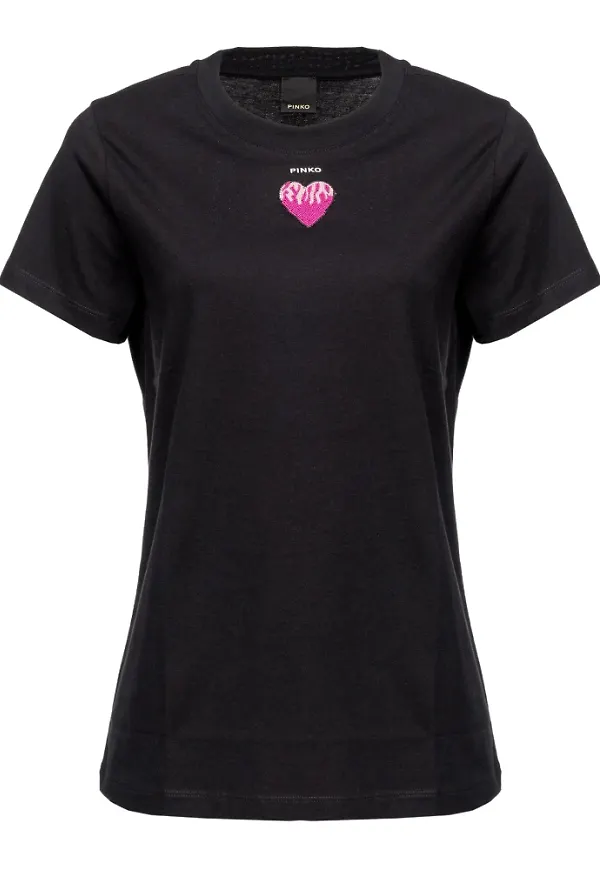 Pinko - T-shirts - Svart - Dam - Storlek: M,Xs