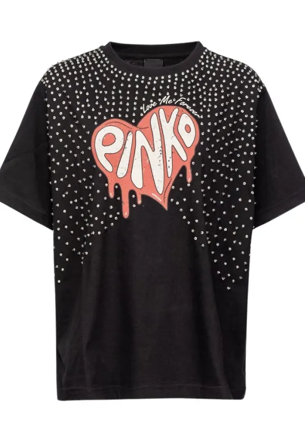 Pinko - T-shirts - Svart - Dam - Storlek: S,Xs,2Xs