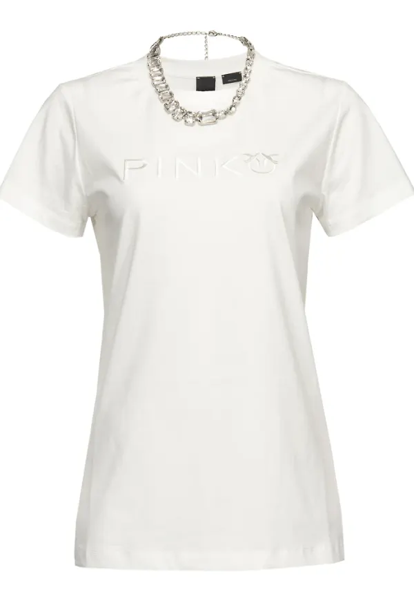 Pinko - T-shirts - Vit - Dam - Storlek: L,M,S,Xs